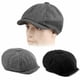 thumbnail image 4 of Gorra plana tipo boina con diseño de espiga a cuadros para hombre, 4 of 5