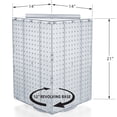 thumbnail image 3 of Four-Sided Revolving 14"W x 20"H Pegboard Counter Display w/ 32 4" Hooks, 3 of 6