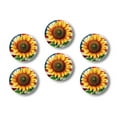 thumbnail image 2 of 6Pcs Glass Refrigerator Magnet Magnetic Fridge Sticker,Decor for Kitchen,Whiteboard,Cabinet,Sunflower With The American Flag, 2 of 6