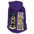 thumbnail image 2 of Pet Life ® LED Lighting Halloween Happy Snowman Hooded Dog Costume Sweater w/ Included Batteries, 2 of 7