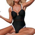 thumbnail image 6 of Tsesme One Piece Swimsuit for Women 2026 Cutout Push up Bathing Suit Halter Slimming Monokini Swimwear, 6 of 8