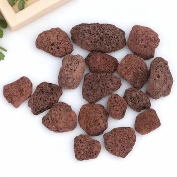 BESTYASH Dark Brown Volcanic Rocks for Freshwater Aquariums, Natural Aquarium Decoration, 1 Bag