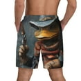 thumbnail image 2 of Lsque Mens Swim Trunks Western Cowboy Duck Pattern - Bathing Suit Compression Liner - Beach Swim Shorts Swimwear - (S-3XL) - Stretch Quick Dry -Large, 2 of 9