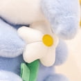 thumbnail image 6 of 9in Flower-Holding Baby Elephant Plush Toy - Sitting Pose Soft Stuffed Animal, Cute Floral Bouquet Decor, Huggable Elephant Doll for Kids Gifts Home Decor, 6 of 8