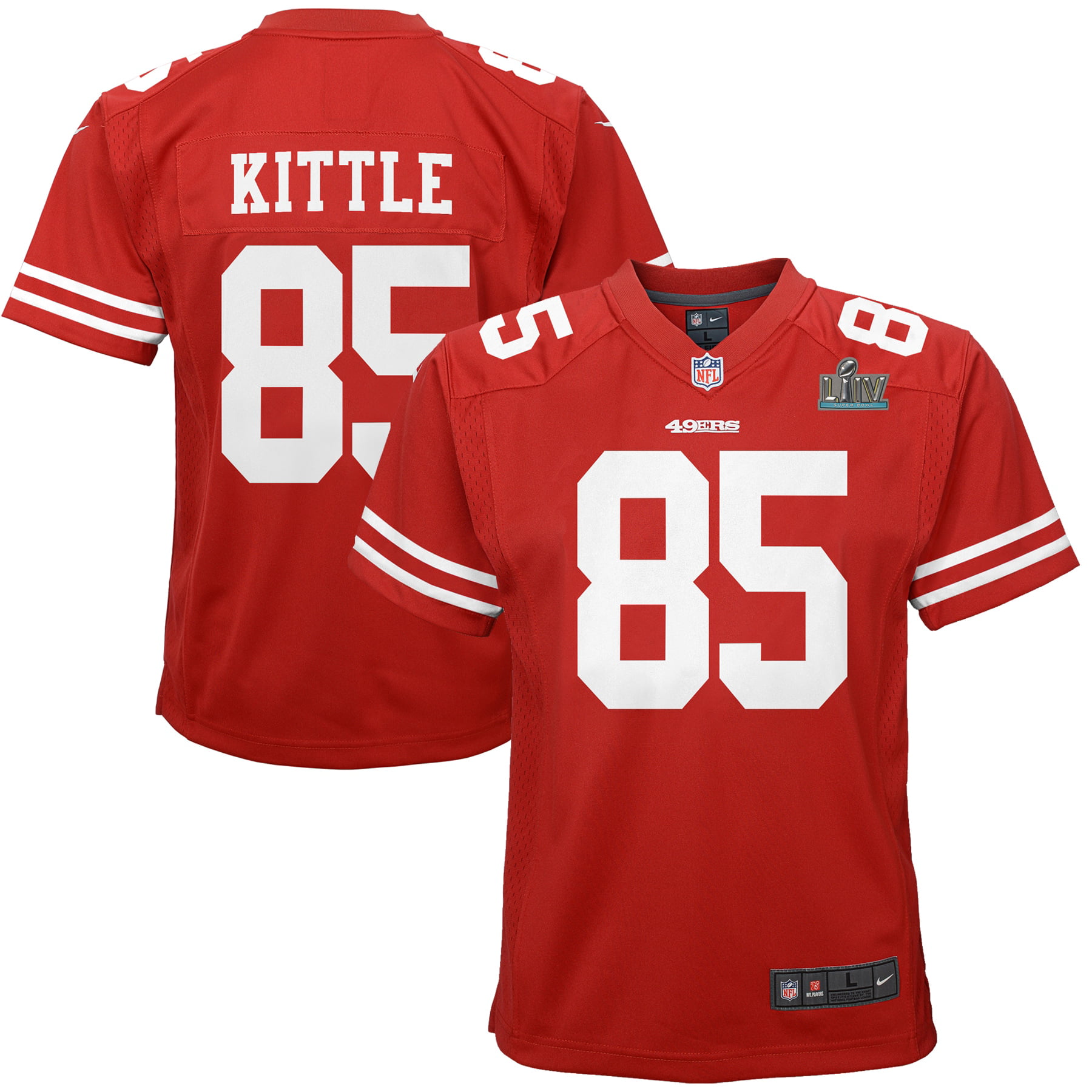 George Kittle San Francisco 49ers Nike Youth Super Bowl LIV Game Jersey - Scarlet ...