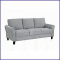thumbnail image 3 of Modern Transitional 3-Seat Dark Gray Textured Polyester Sofa - Living Room Versatile Comfort & Rounded Arms, 3 of 8