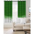 thumbnail image 2 of Ombre Green Waves Blackout Curtains, Light Blocking Print Window Curtains, Abstract Art Gradient Modern Thermal Insulated Window Drapes for Living Room Kitchen Cafe 2 Panels, 104"W x 52"L, 2 of 9