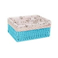 thumbnail image 2 of AMERTEER Storage Basket Eco-friendly Wear Resistant Fabric Anti-deform Rattan Organizer Basket for Home Red S, 2 of 13