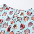 thumbnail image 3 of Defitshape Women's Cotton Nightgown Soft Pjs Summer Short Sleeve Midi Loose Cute Crew Neck Sleeping Loungewear Owl 4-6, 3 of 4