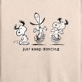 thumbnail image 3 of Peanuts - Snoopy Just Keep Dancing - Women's Lightweight French Terry Long Sleeve Shirt, 3 of 6
