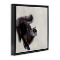thumbnail image 3 of Stupell Industries Contemporary Black Cat Watercolor Black Floating Frame Canvas Art, 18 x 18, by Melissa Wang, 3 of 8