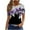 Purple, variant on Uaswgudfs Trendy Casual Women Blouses Summer Tops Short Sleeve Stylish Botanical Leaf Motif T-Shirt | Breathable Everyday Summer Top