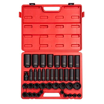 

Sunex Tools 2698 - 39 Piece 1/2 Drive 12 Point SAE Master Impact Socket Set