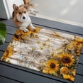 thumbnail image 3 of Bathroom Rugs 2x3 Ft, Farmhouse Sunflower Non Slip Area Rugs for Kitchen Bedroom Entryway, Vintage Daisy Butterflies Rustic Wood Washable Carpet Runner Rug Floor Mats for Bedroom Home Decor, 3 of 8