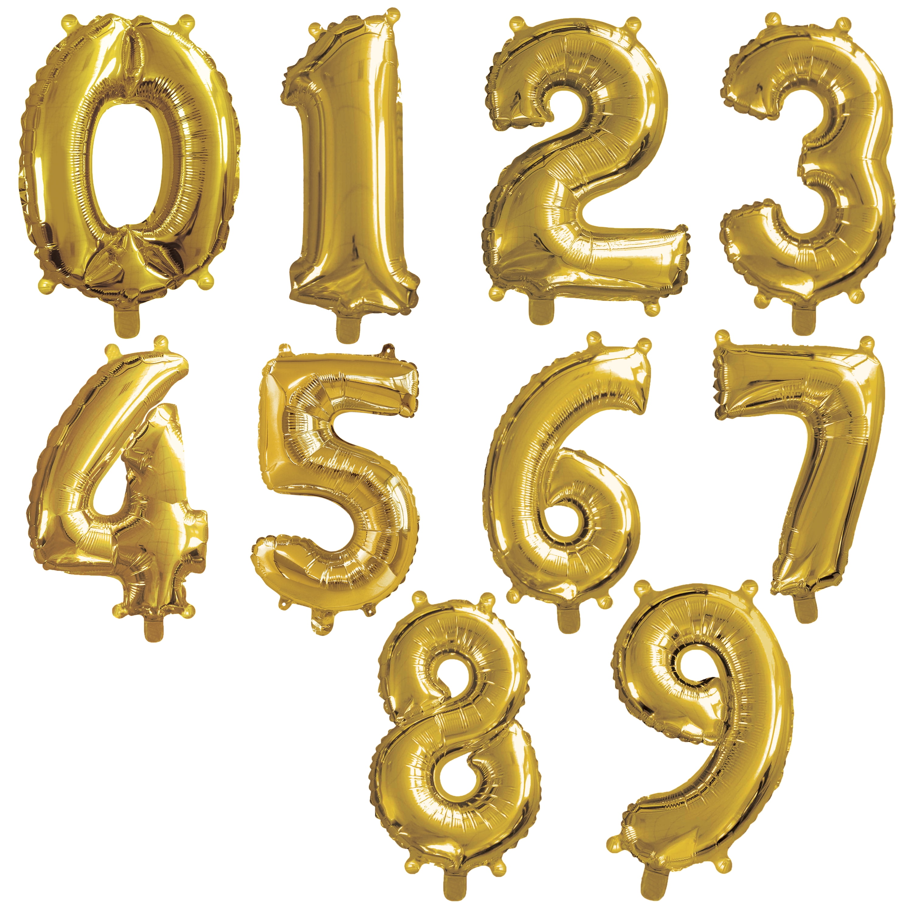 Ways to Celebrate Air-Filled Balloon, Number 4, Golden, 16 inches, 1 count