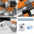 thumbnail image 4 of Burnt Orange Black Geometric Blackout Curtains for Bedroom/Living Room, Thermal Insulated Kitchen Curtains, Modern Abstract Art Block Grommet Darkening Window Treatment Drapes 42"x63"x2, 4 of 8