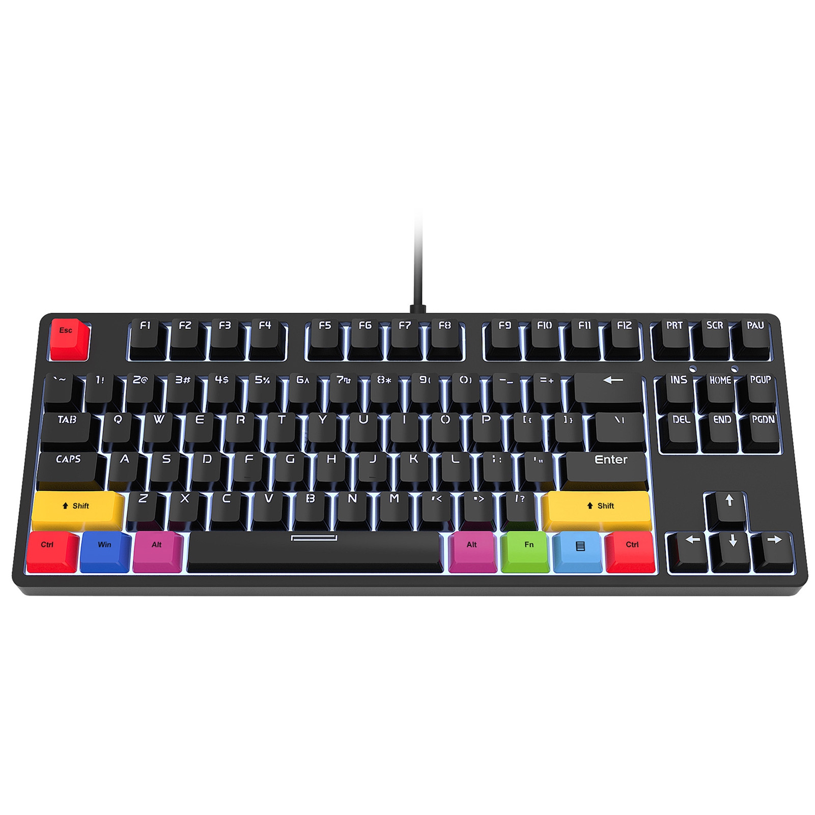 Citystores Mechanical Keyboard NKey Rollover Red Switch Ergonomic 87 Keys Esport Wired