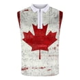 thumbnail image 4 of Camisas de Suéter para Hombre, Moda Casual sin Mangas, Cremallera de Impresión Turndown Tanque Deportivo, 4 of 5