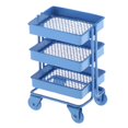 thumbnail image 3 of Estante de almacenamiento de 3 niveles de hierro en miniatura 1/12 con Azul Zulema Estante de almacenamiento de casa de muñecas moderna, 3 of 6