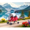 thumbnail image 5 of Cochecito para Mascotas Plegable, Transporte Portátil para Perros Pequeños, Gos, Conejos y Roedores, con Ventanas Multidireccionales y Almohadilla Extraíble, para Exteriores, 5 of 5