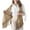 Khaki, variant on Xfvqtps Women Waistcoat Tassels Hollow Out Sleeveless Classical Personality Fashion Cowboy Style Fall Cardigan Brown