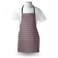 thumbnail image 3 of Geometric Apron Abstract Lines with Curvy Oval Shapes Traditional Chain Motifs Retro Style, Unisex Kitchen Bib Apron with Adjustable Neck for Cooking Baking Gardening, Pale Yellow Mauve, by Ambesonne, 3 of 3