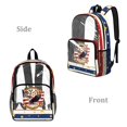 thumbnail image 2 of Whosucclay USA Star Daypack for Girls Boys, Middle School Elementary Wide Shoulder Straps Large Capacity Transparent School Backpack for Stadium Travel, 2 of 10
