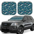 thumbnail image 6 of Kdxio Vintage Tape Players And Skates Print 2-Piece Sun Shade Front Windshield - Foldable Car Front Window Sunshades for Most Sedans SUV Truck, 6 of 6