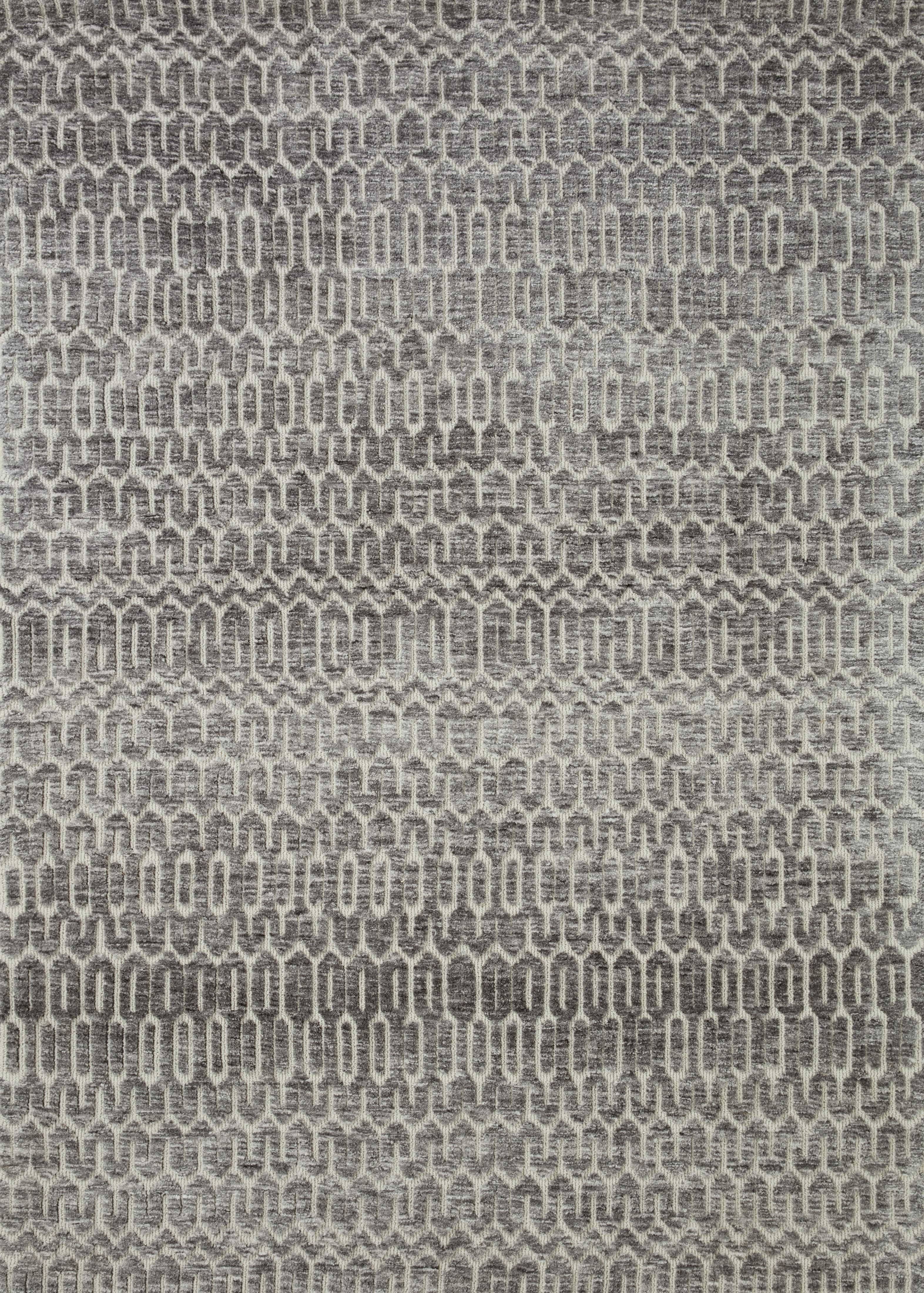 NED-03 Ivory, Charcoal 3-6" x 5-6" Size Rug