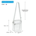 thumbnail image 2 of Uxcell 7.5"x6" Stadium Approved Clear Crossbody Purse Bag with Shoulder Strap, White/Purple 2 Pack, 2 of 6