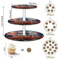thumbnail image 5 of Wobogo American Fireworks Dogs Truck 3 Tier Acrylic Cake Stand with Clear Round Hold for Wedding Holiday Birthday Baby Shower Tea Party, 5 of 8