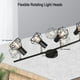 thumbnail image 2 of Lámpara de techo LED con 4 focos giratorios ajustables, lámpara de techo industrial retro en jaula de metal negra, focos de techo, iluminación colgante, foco LED para cocina, pasillo, sala de estar,, 2 of 5
