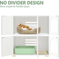 thumbnail image 5 of SSyao Modern Cat Litter Box Enclosure Furniture as End Side Table, Stackable Litter Box Furniture-Front Entry-White, 5 of 9
