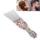 thumbnail image 5 of Peine Profesional Afro de Acero Inoxidable para Peinado de Cabello Rizado con Dientes de Aguja de Acero Mejorados Diseño Ergonómico Material de Alta  Uso Seguro ANGGREK  Otros, 5 of 8