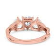 thumbnail image 3 of Rose Tone, Simulated Cubic Zirconia Size-7 Halo Heart Promise Ring 925 Sterling Silver, 3 of 7