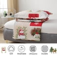 thumbnail image 6 of Green Essen Christmas Quilt Set Twin Size Reversible Snowman Elk Deer Bedspreads Christmas Tree Coverlet Lightweight Rustic Quilt with 2 Pillowcases for Home Decor, 6 of 6