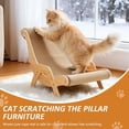 thumbnail image 3 of Extra Large Cat Scratching Lounge - Multi-Layer Solid Wood & Sisal, XXL Cat Scratcher and Bed for Large Cats, Furniture Protector with 110lb Capacity, 3 of 7