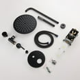 thumbnail image 4 of Matte Black Wall Mounted Shower System With 9.84" Round Rainfall Showerhead And Handheld Shower Rough-In Valve, Bathroom Mixer Shower Combo Set, 4 of 5