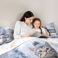 thumbnail image 5 of Castle Fairy Cartoon Animal Cat 3 Pieces Queen Comforter Set for Kids Children Boys Girls,Happy Christmas Snowman Ultra Soft Bedding Sets,Happy New Year Bedding Comforter Set,Breathable Home Decor, 5 of 8