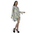 thumbnail image 5 of Moomaya Long Sleeve Shirt Women Printed Plus Size Dresses Rayon Short Tunic Tops, 5 of 6
