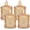 Amber, variant on 4 Pcs Crystal Glass Candy Jar Set with Lids Home Decorative Storage Jars for Apothecary, Bathroom, Kitchen, and Pantry, Ideal for Cotton Swabs and (Large,Colorful)