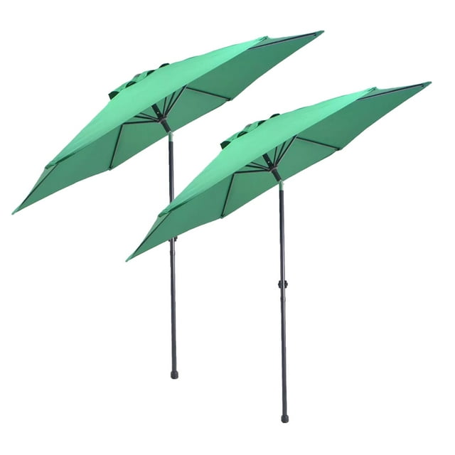 2 Sombrilla Plegable 3 Mts Para Jardin Playa Camp Exterior. verde