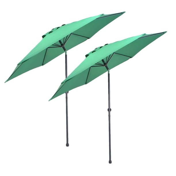 2 Sombrilla Plegable 3 Mts Para Jardin Playa Camp Exterior. verde