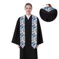 thumbnail image 4 of Fuzoiu Marine Animals Print Graduation Sash,Graduation Stole,Unisex Adult Graduation Stole Shawl 91" Long,for Academic Commencements Shawl-Sharp Corner, 4 of 7