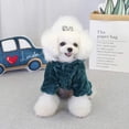 thumbnail image 3 of HSHDLDF Dog Snowsuit Coral Fleece Small Dog Winter Jacket Chihuahua Clothes Four Legs Dog Jumpsuit Puppy Snowsuit Dog Clothes Hoodie Windproof Warm for Pet Cat Puppy Chihuahua York, 3 of 6