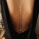 thumbnail image 1 of Cadena trasera de cristal, cadena sexy para el cuerpo de playa, arnés, cadena de bikini, accesorios de joyería para el cuerpo de moda para mujeres y niñas (plata) JM, 1 of 5