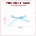 thumbnail image 2 of Uxcell Satin Ribbon Bow, Mini Bows with Twist Ties for DIY Craft Gift Wrapping Treat Bags Wedding Birthday Party Decoration Light Blue, 2 of 7