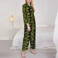 thumbnail image 3 of Honeii Corn And Dragonflies print Women's Pajama Sets Long Sleeve Button Down Sleepwear Nightwear Soft Pjs Lounge Sets-Medium, 3 of 7