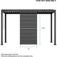thumbnail image 5 of Mirador 10'x 13' 111S Outdoor Pergola Accessories Aluminum Openable Shutter Wall, Charcoal(Not Pergola), 5 of 6
