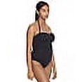 thumbnail image 3 of Anne Cole Women's Twist Front Ruched One Piece Swimsuit Black Size 10, 3 of 4